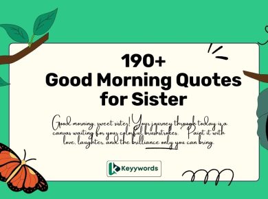 Good morning quotes for sister