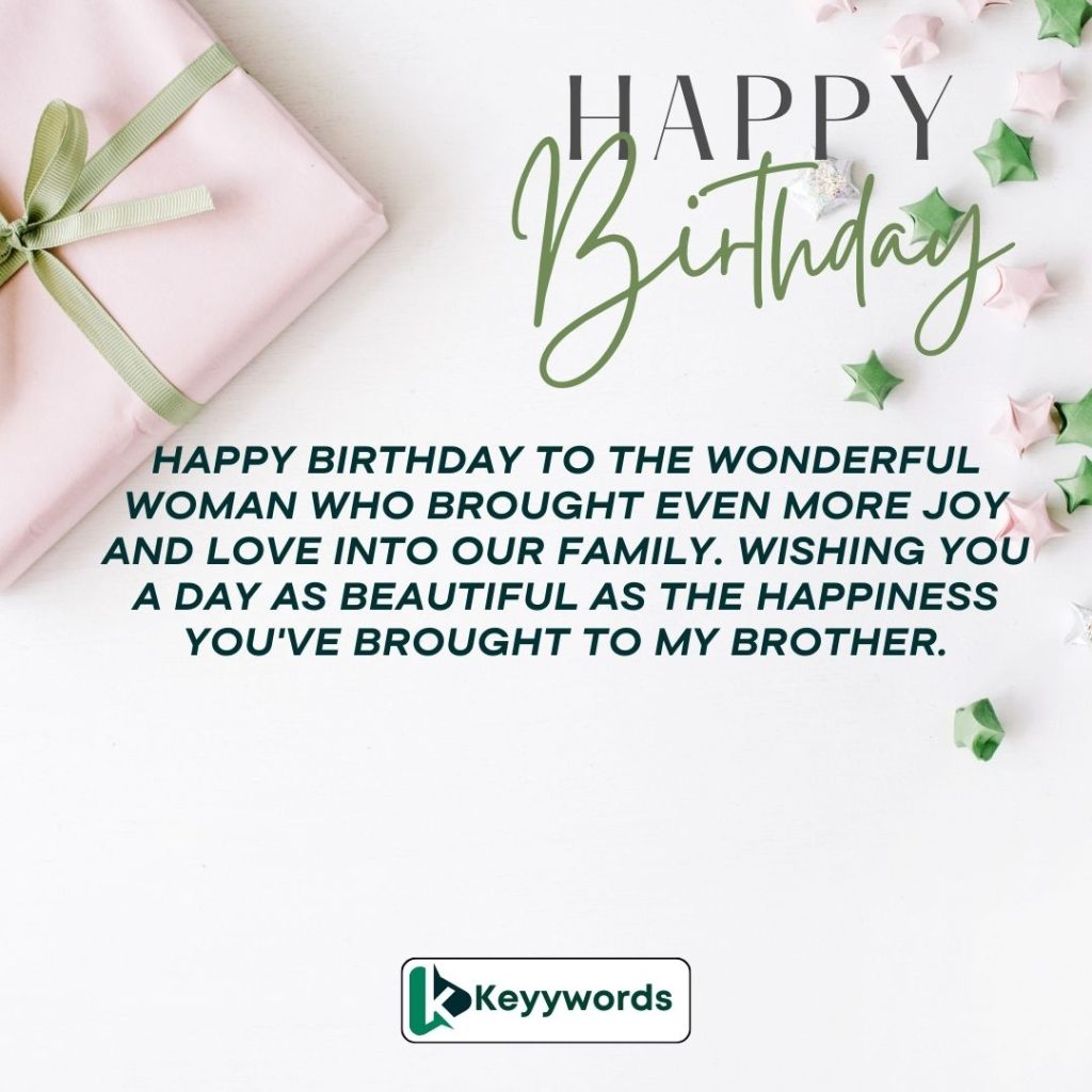 Happy Birthday wishes for Brother wife