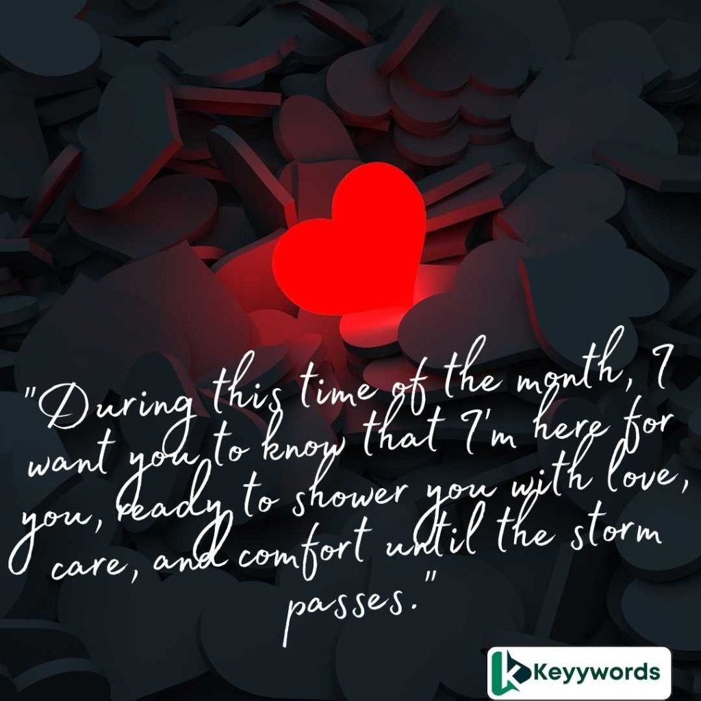 love messages for her during her period