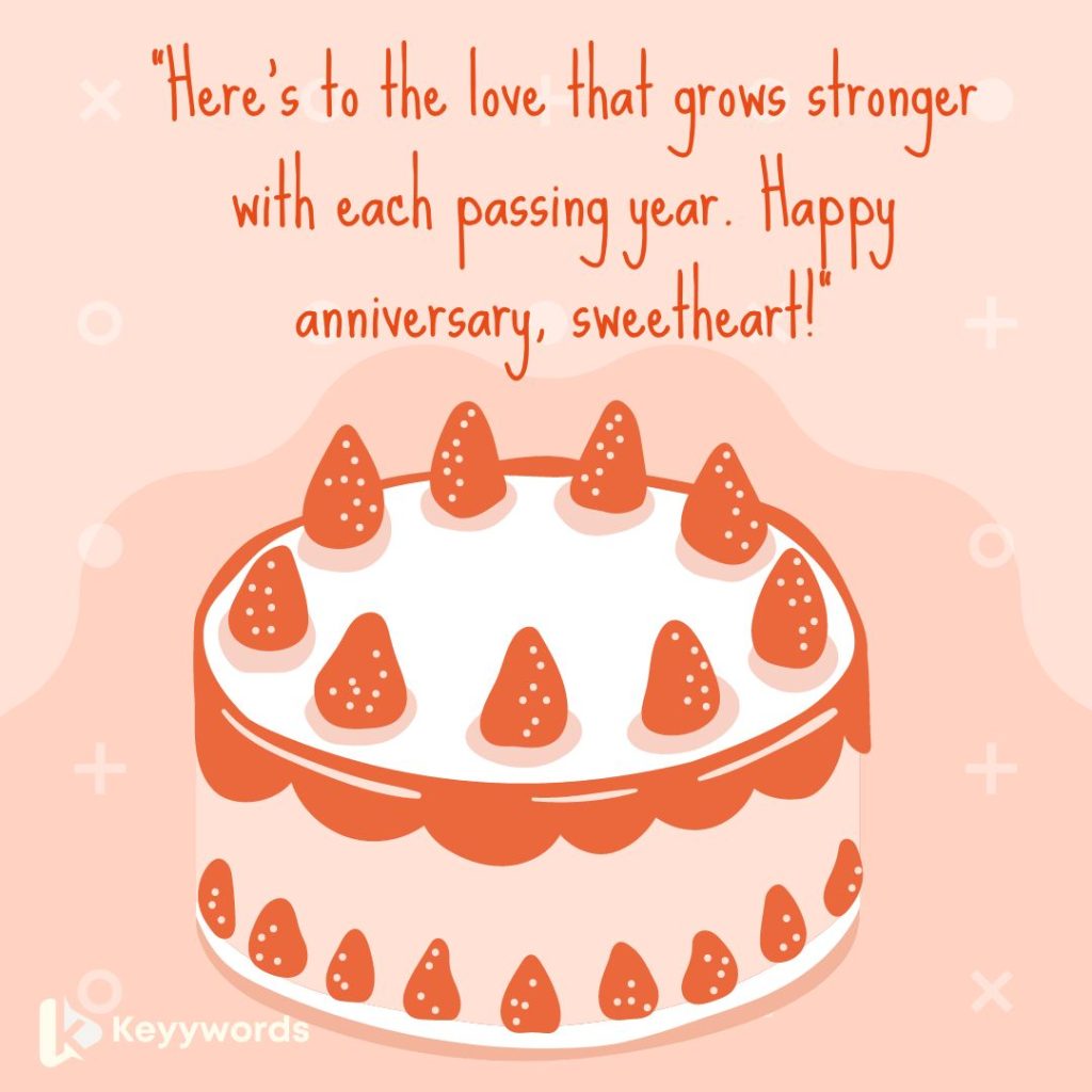 Anniversary cake messages for a husband