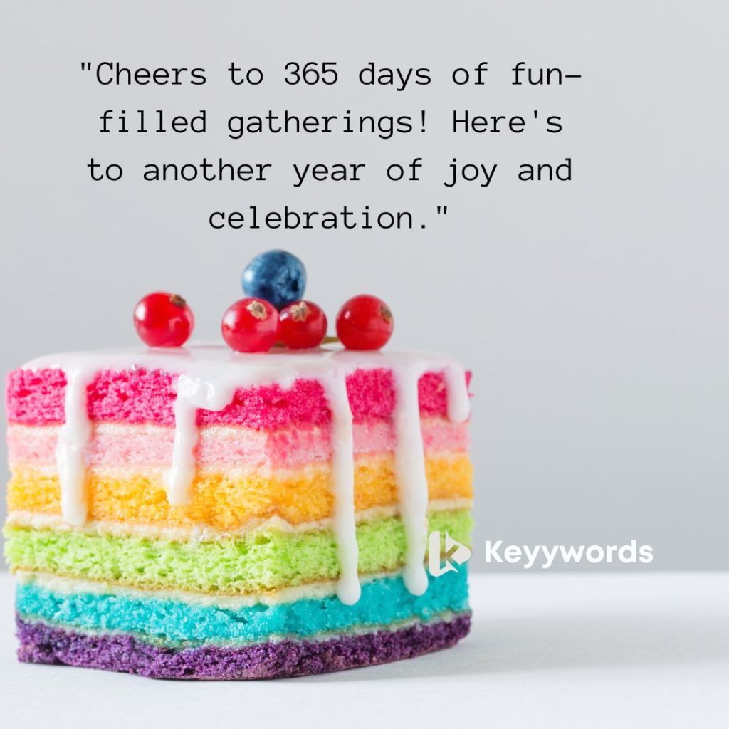 Anniversary cake messages for a social club