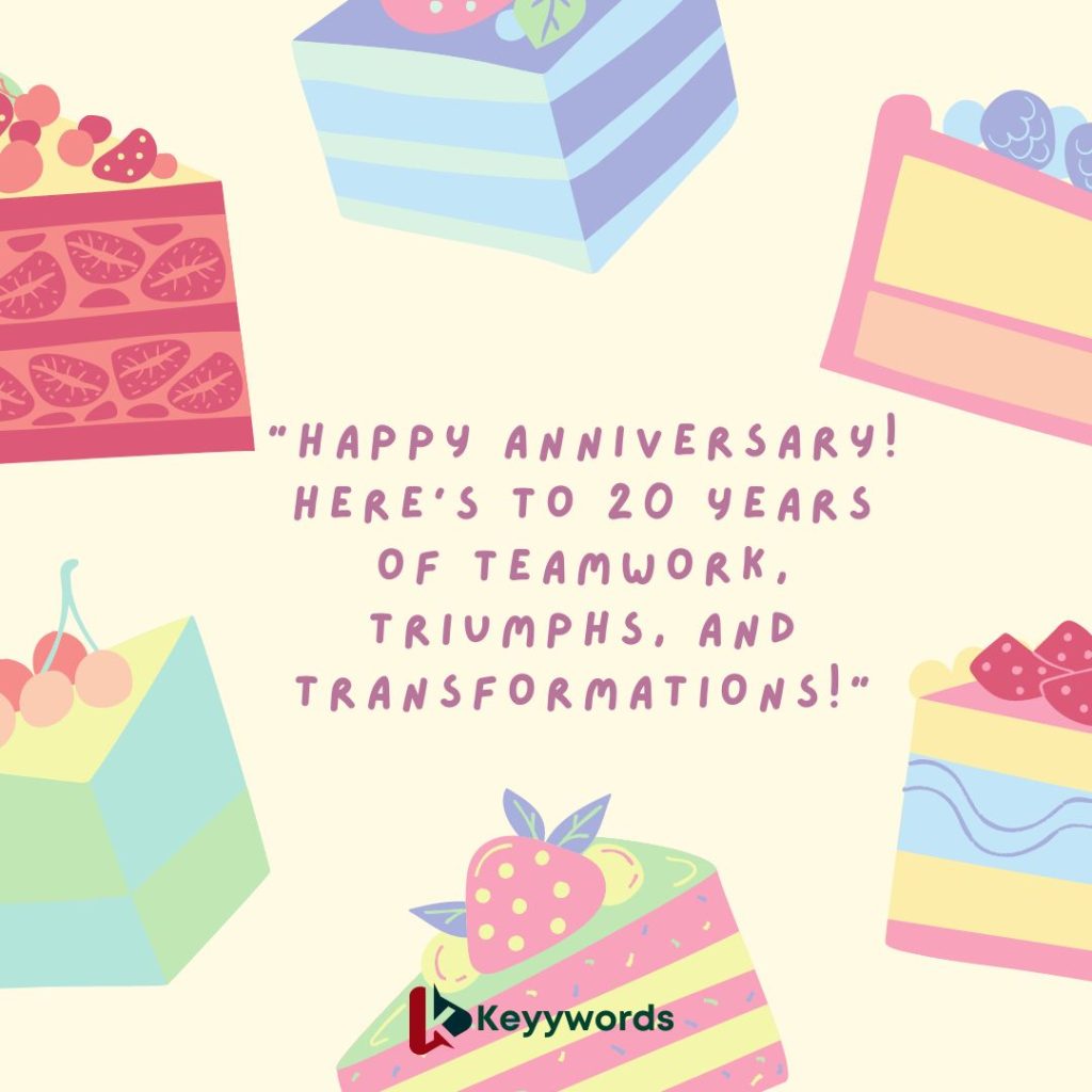 Anniversary cake messages for an organization