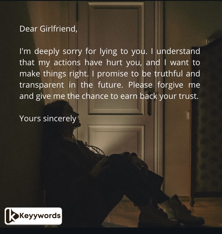 Apology Letter to Girlfriend for Lying