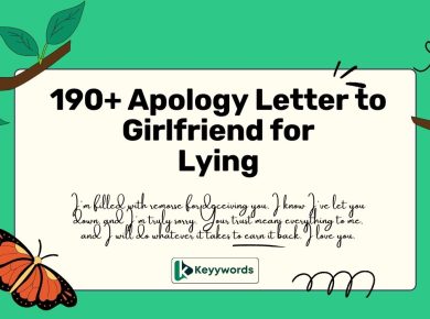 Apology Letter to Girlfriend for Lying