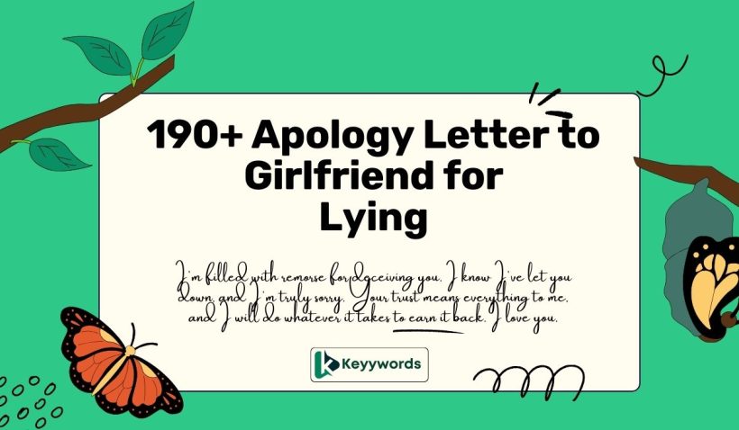 Apology Letter to Girlfriend for Lying