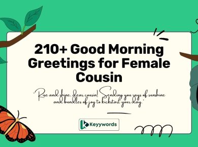 Good Morning Greetings for Female Cousin