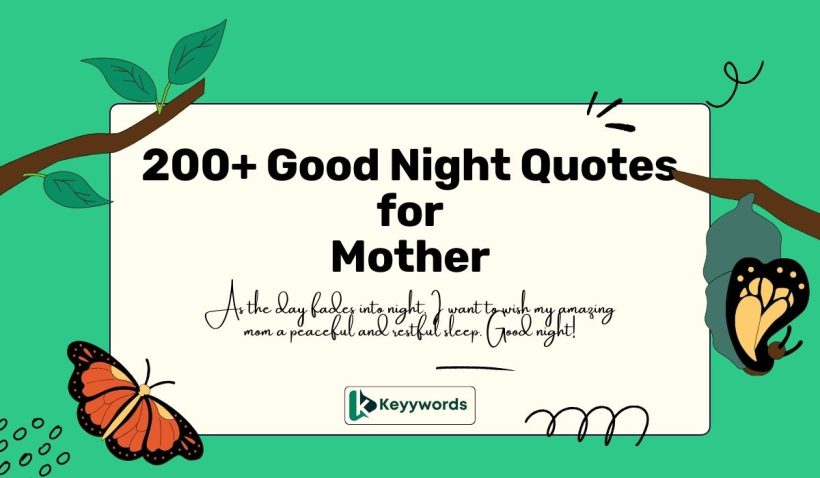 Good Night Quotes for Mother
