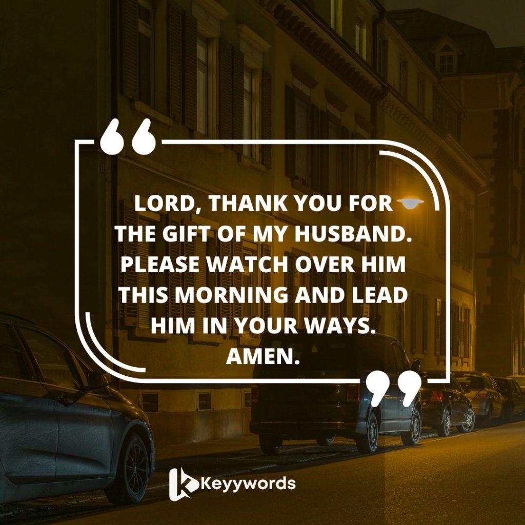 Good morning prayer quotes for husband