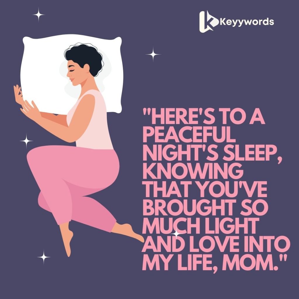Good night messages for a mother that brings comfort