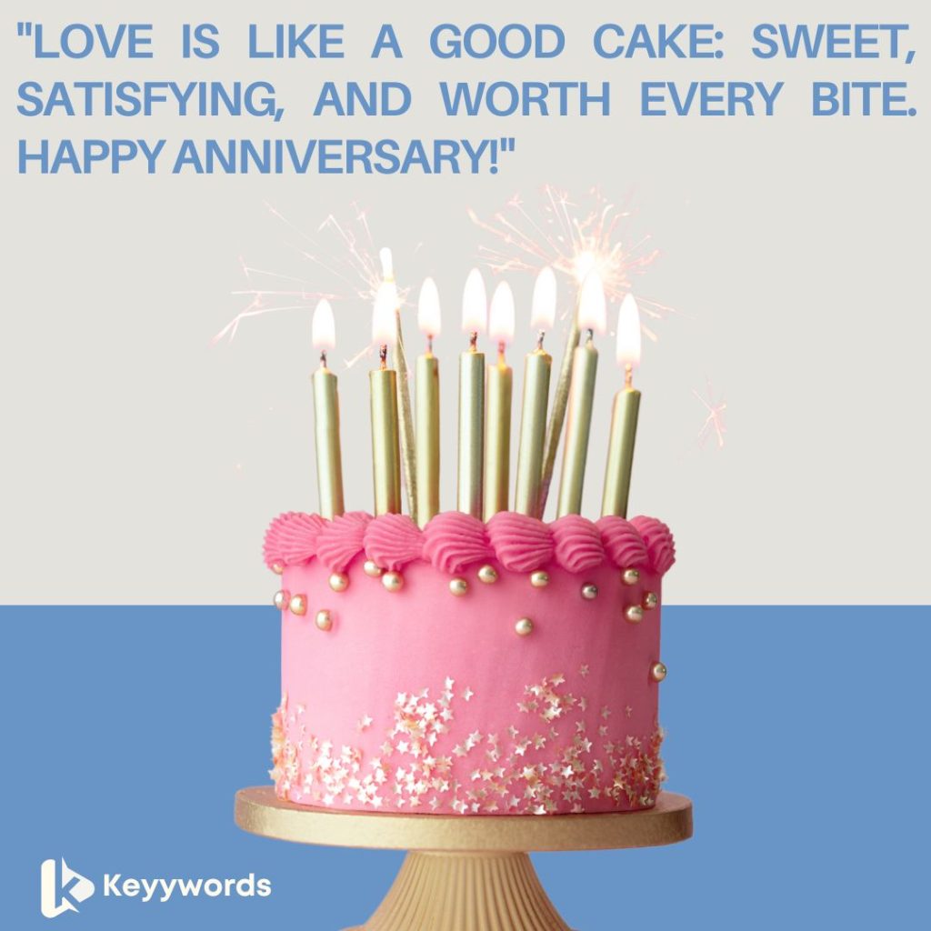 Memorable anniversary cake messages