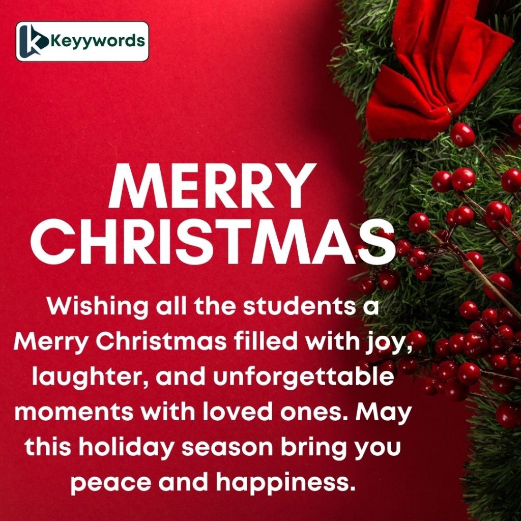Merry Christmas Greetings For Students Association