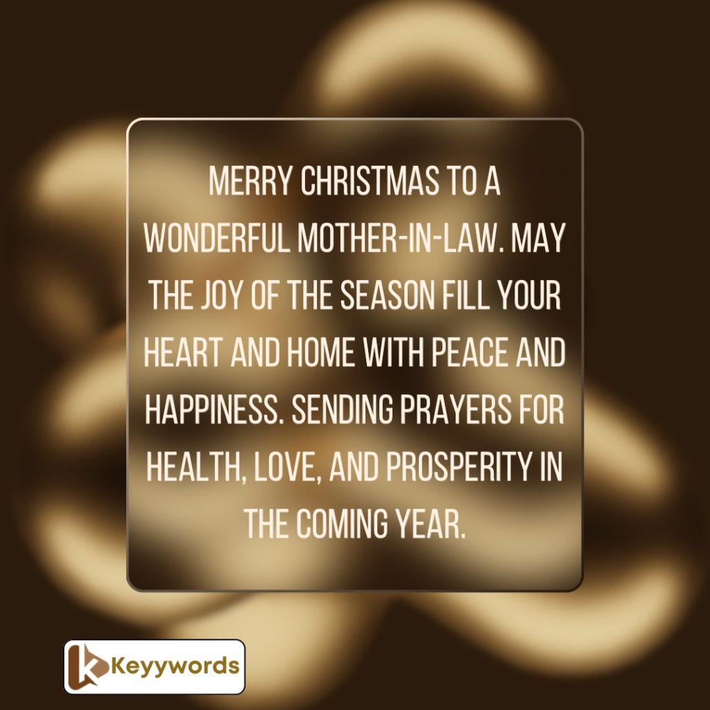 Merry Christmas Quotes For Mother In Law with prayer