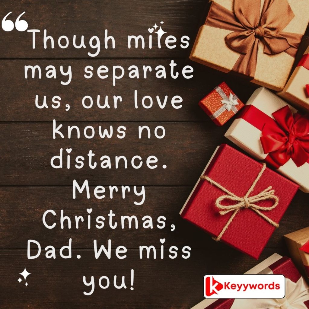Merry Christmas Wishes for a Father Who is Far From you