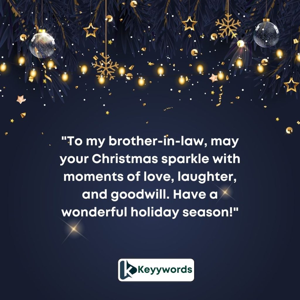 Merry Christmas wishes for brother in law to brighten his day