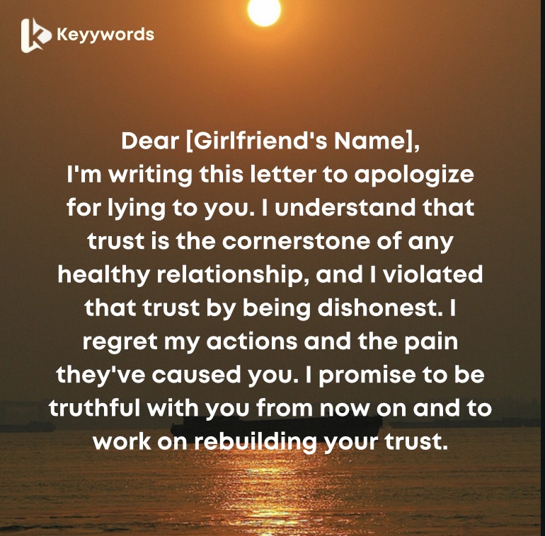 Owning Up Apology Letter to My Girlfriend for Lying