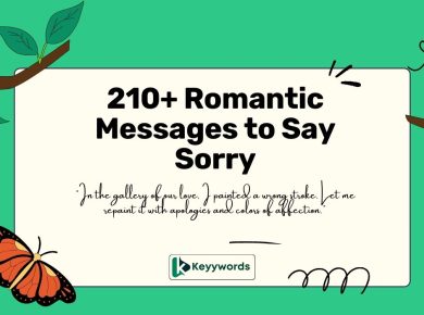 romantic message to say sorry