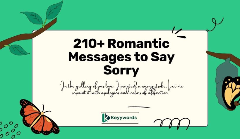 romantic message to say sorry