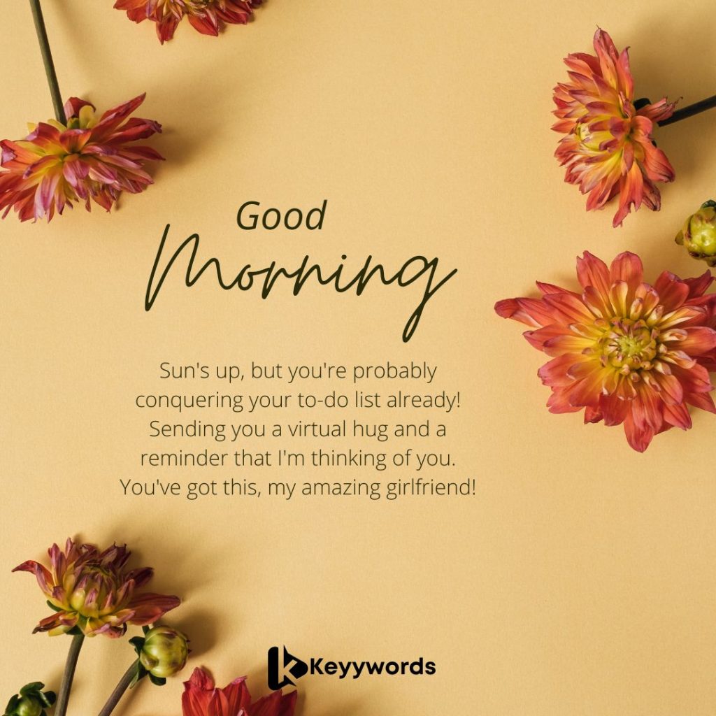 Good morning greetings for busy girlfriend