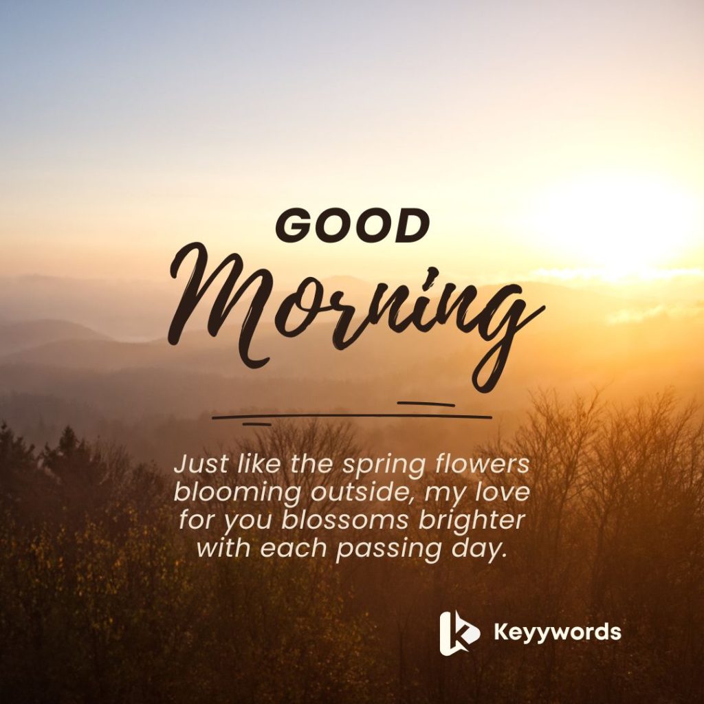 Good morning greetings for girlfriend during spring
