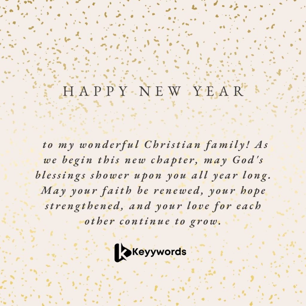 Happy new year messages for christian family