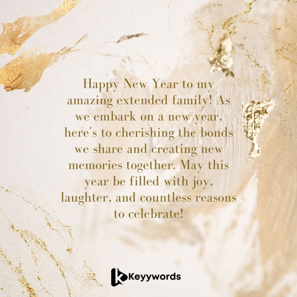 Happy new year messages for extended family