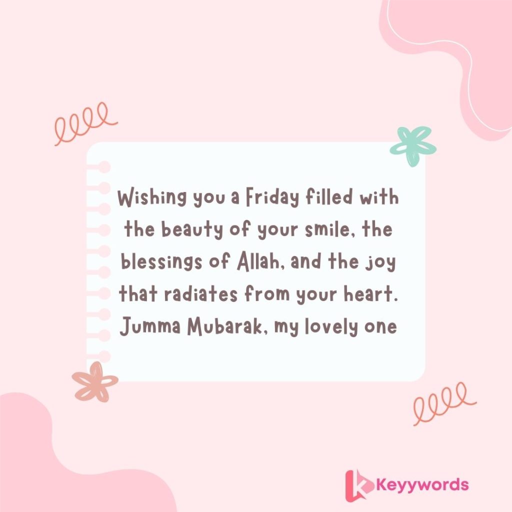 Jummat Mubarak wishes for Her