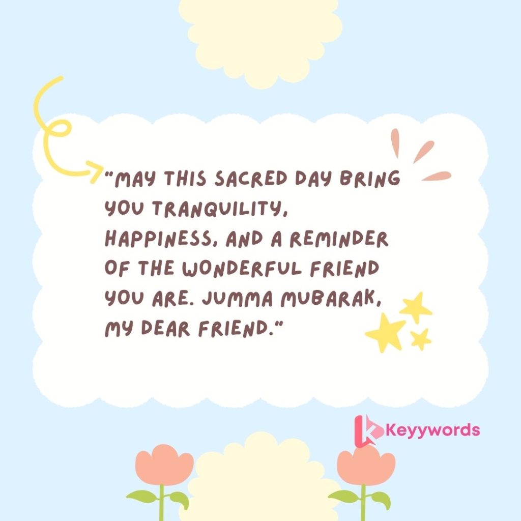 Jummat Mubarak wishes for female friend