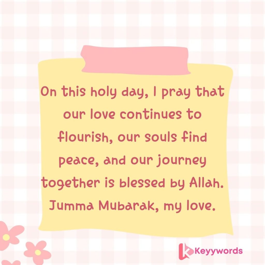 Jummat Mubarak wishes for lover