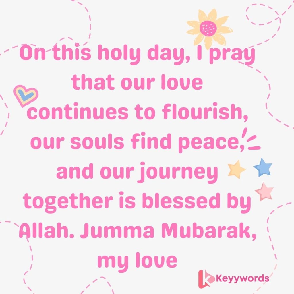Love Jummat Mubarak wishes for girlfriend