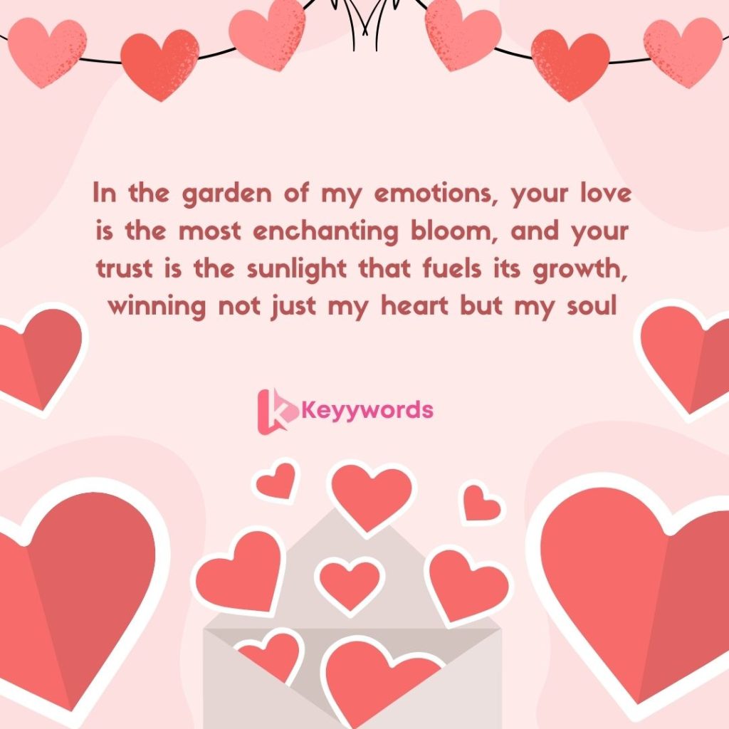 Love and Trust message to win her heart