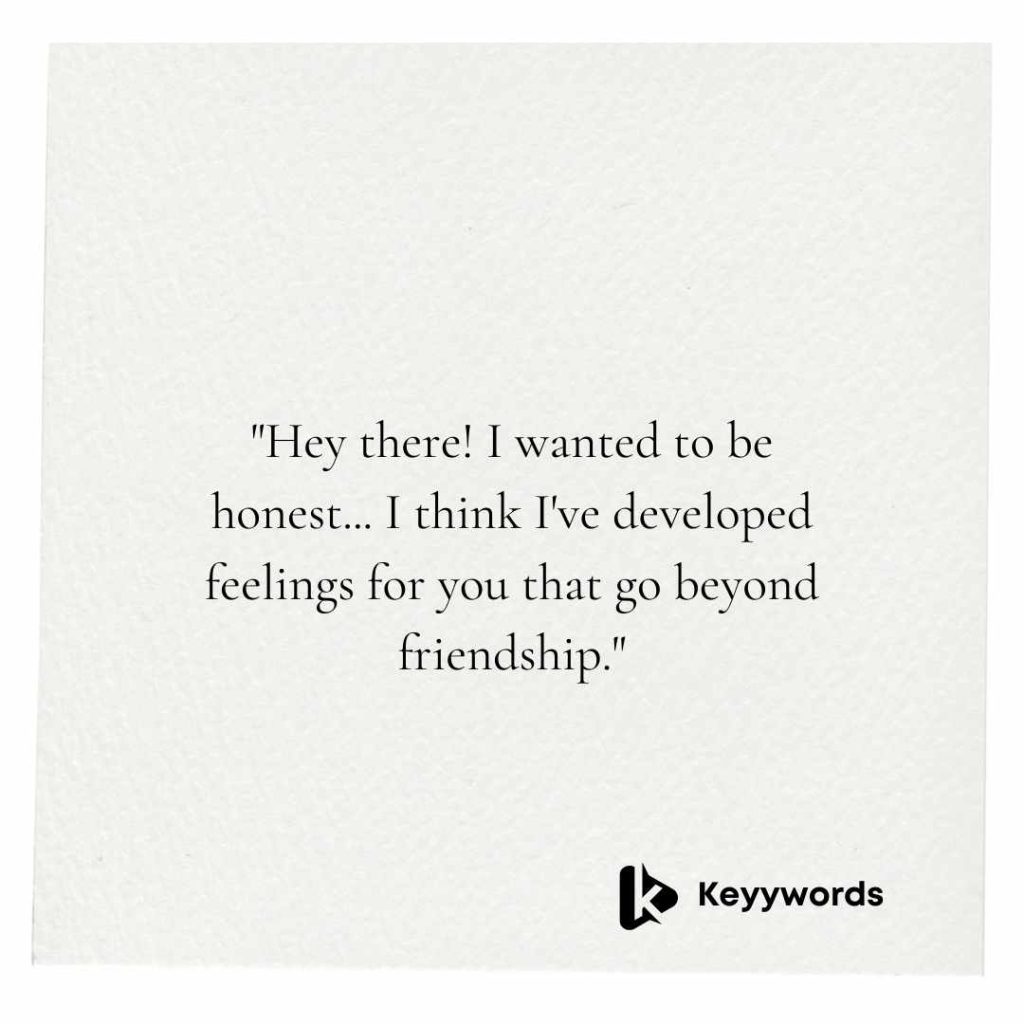 Love confession text message to a friend