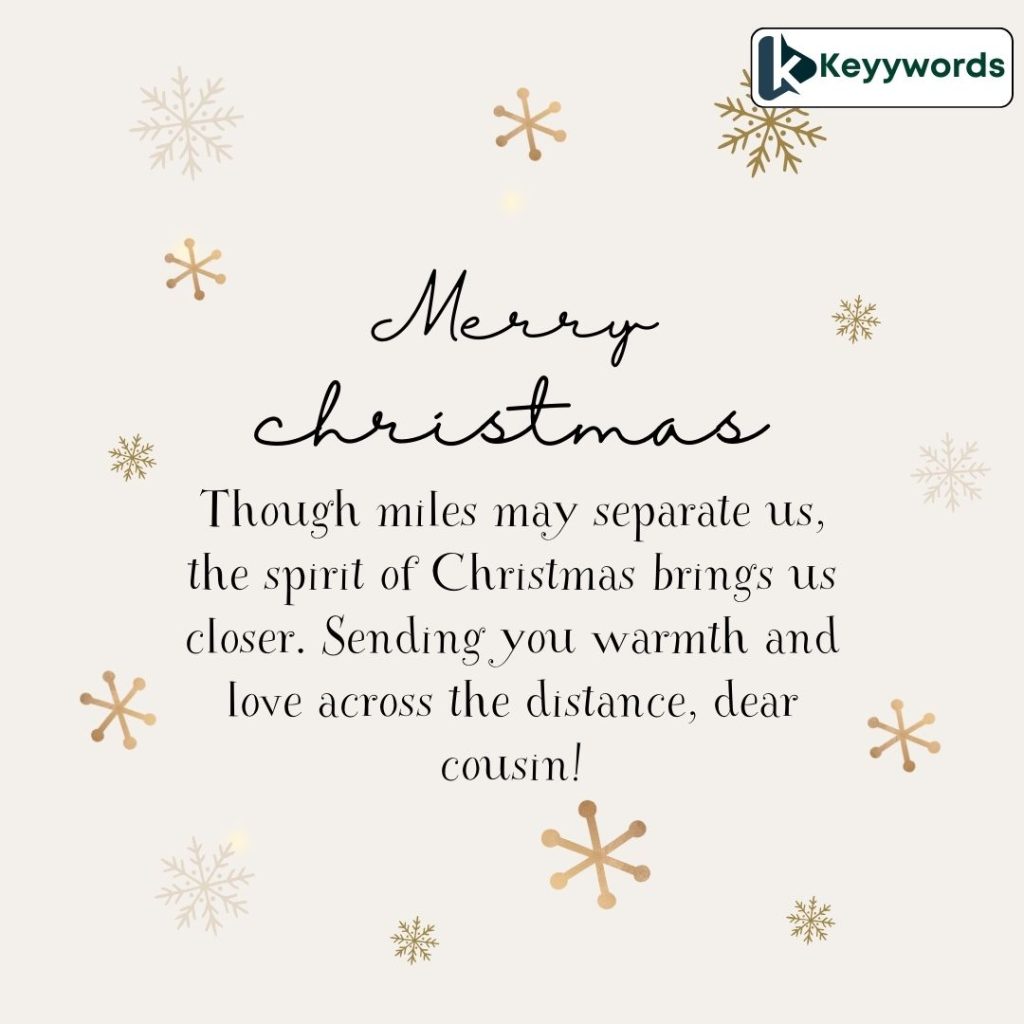 Merry Christmas Messages For Female Cousin long distance