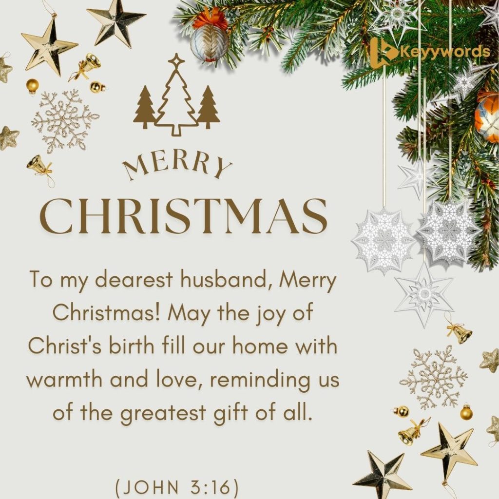 Merry Christmas Messages For Husband with bible verse