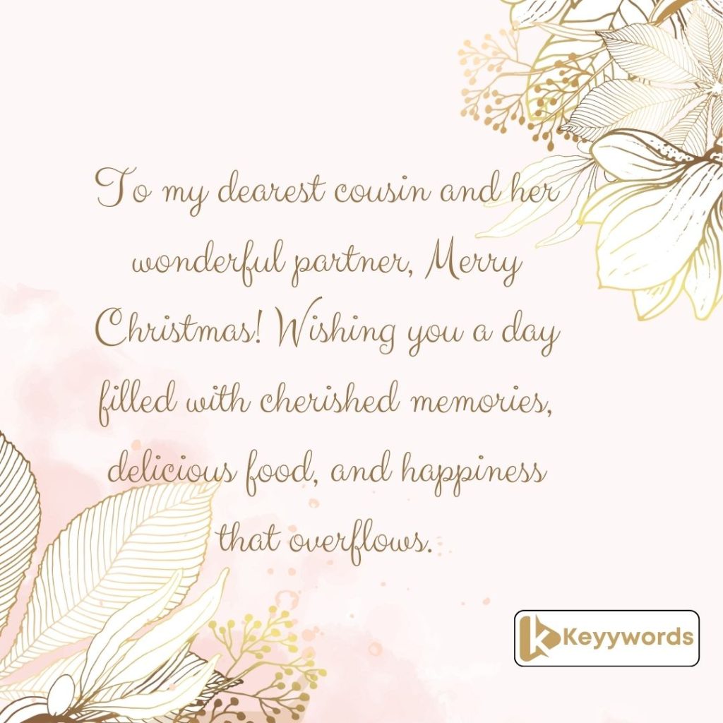 Merry Christmas Messages For married Female Cousin