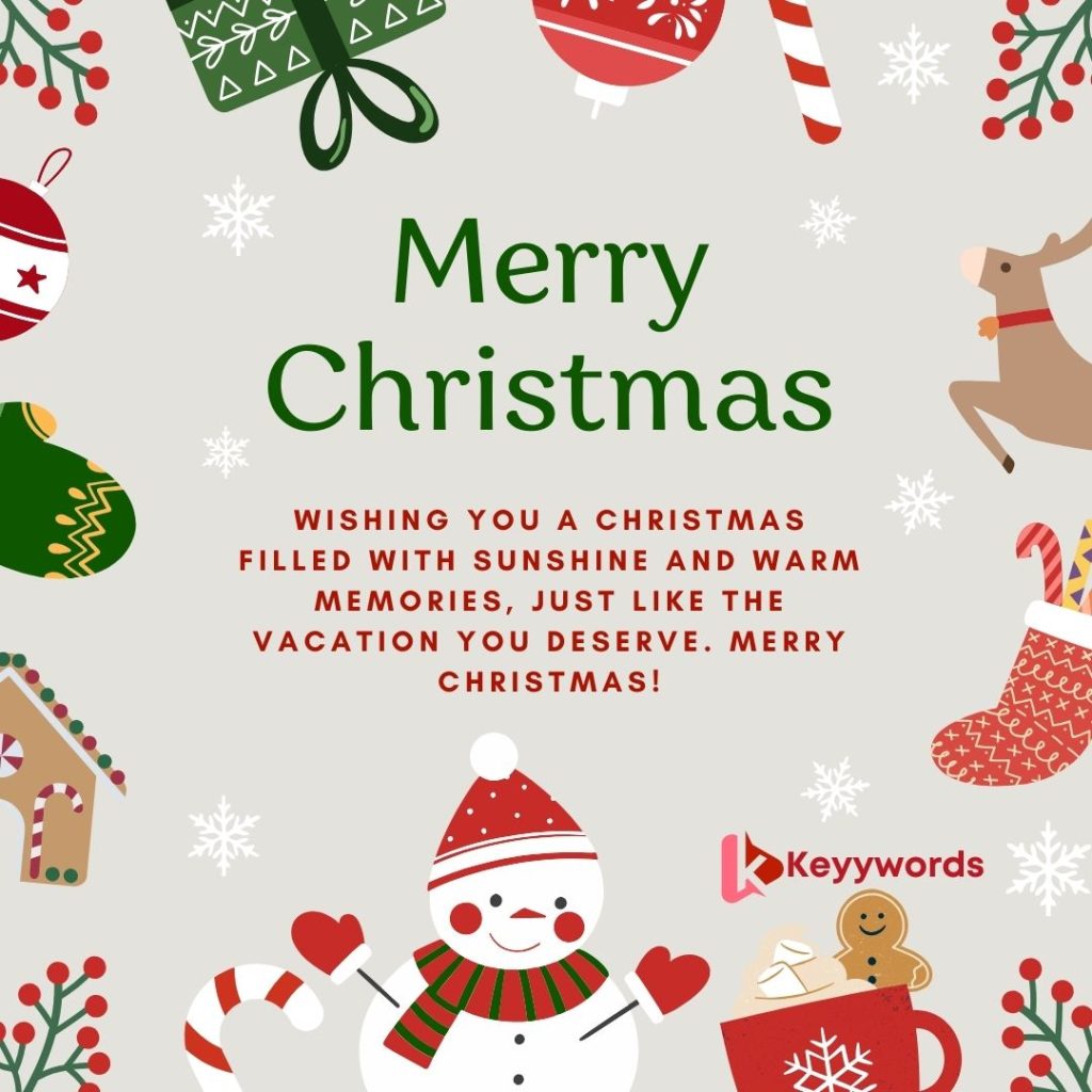 Merry Christmas Wishes For Crush who is on vacation