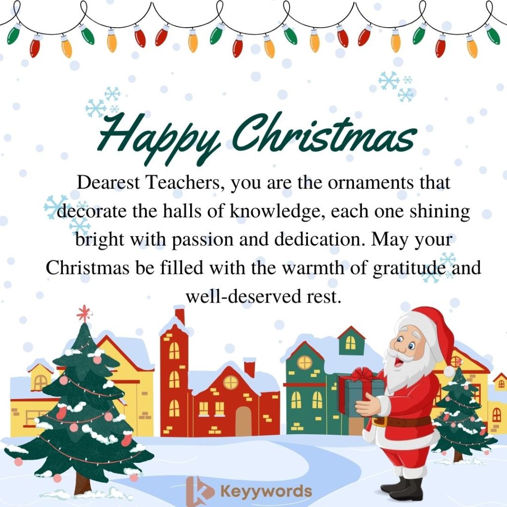 Merry Christmas Wishes For Teacher from principal