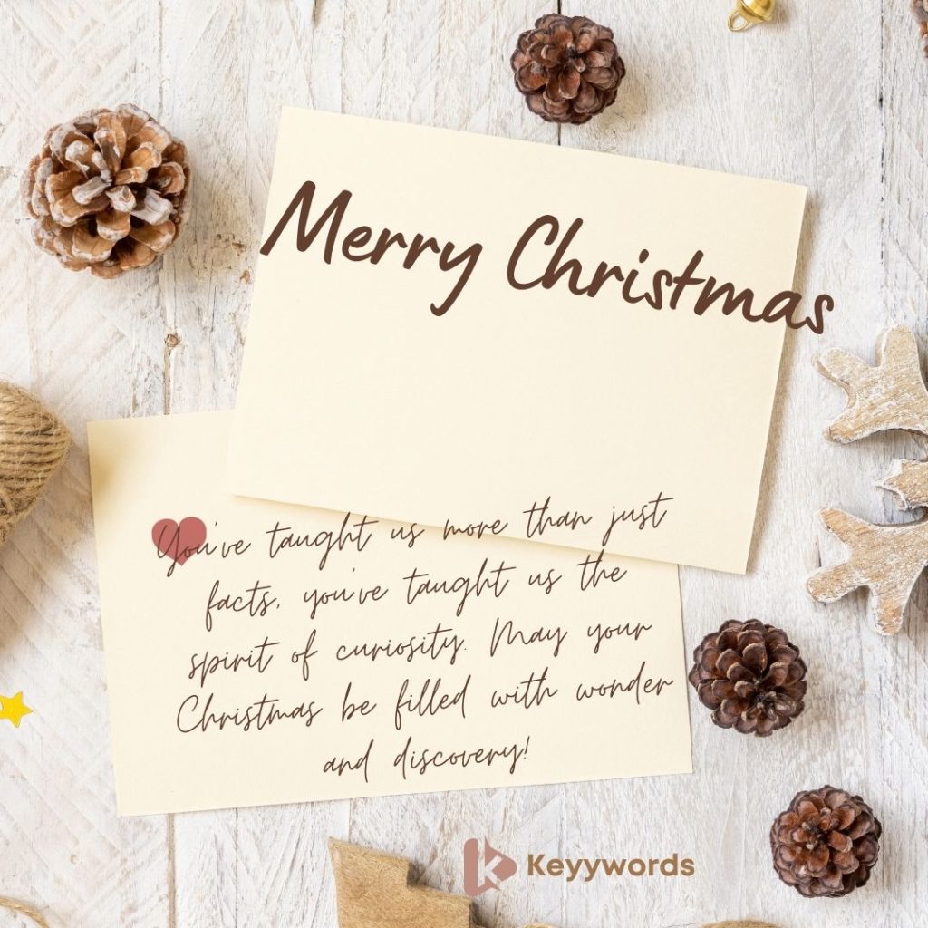 Merry Christmas Wishes For Teacher from students