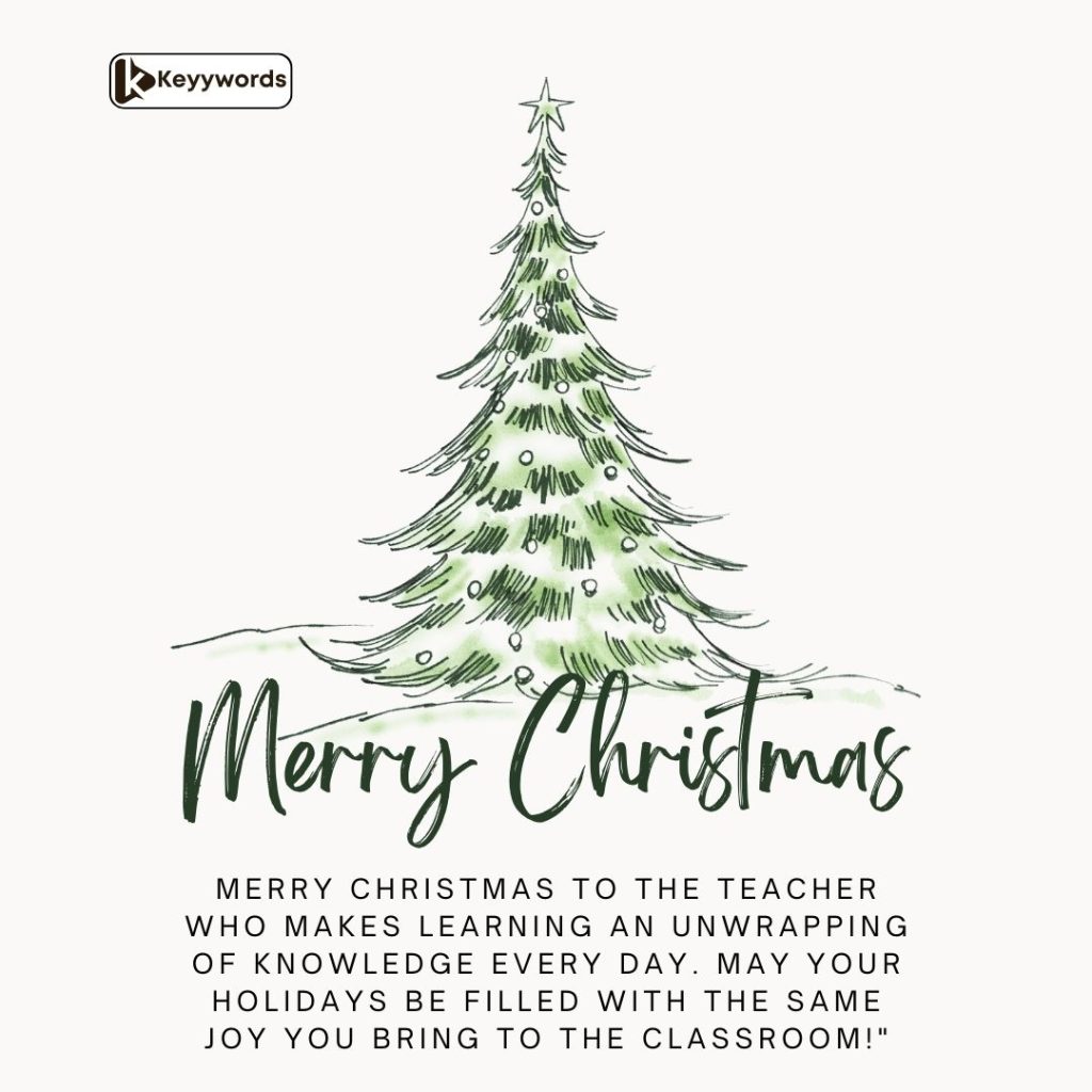 Merry Christmas Wishes For nice Teacher