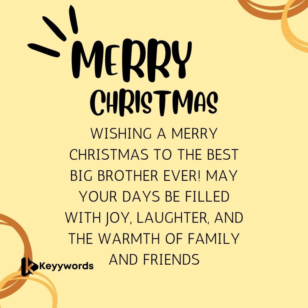 Merry Christmas wishes for big brother