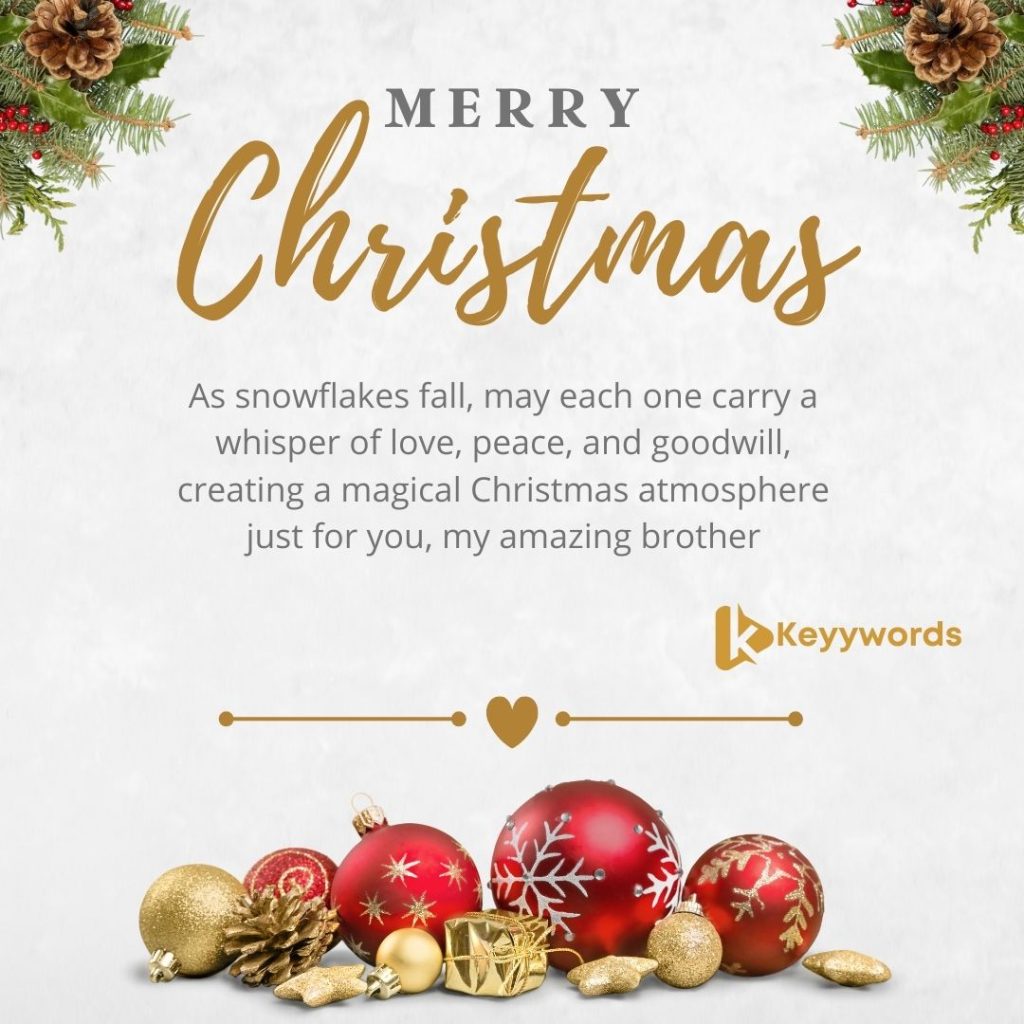 Merry Christmas wishes for brother