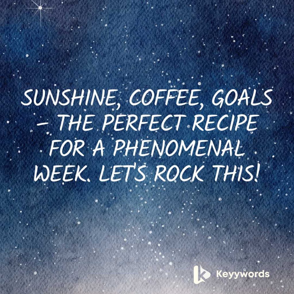 Monday morning messages