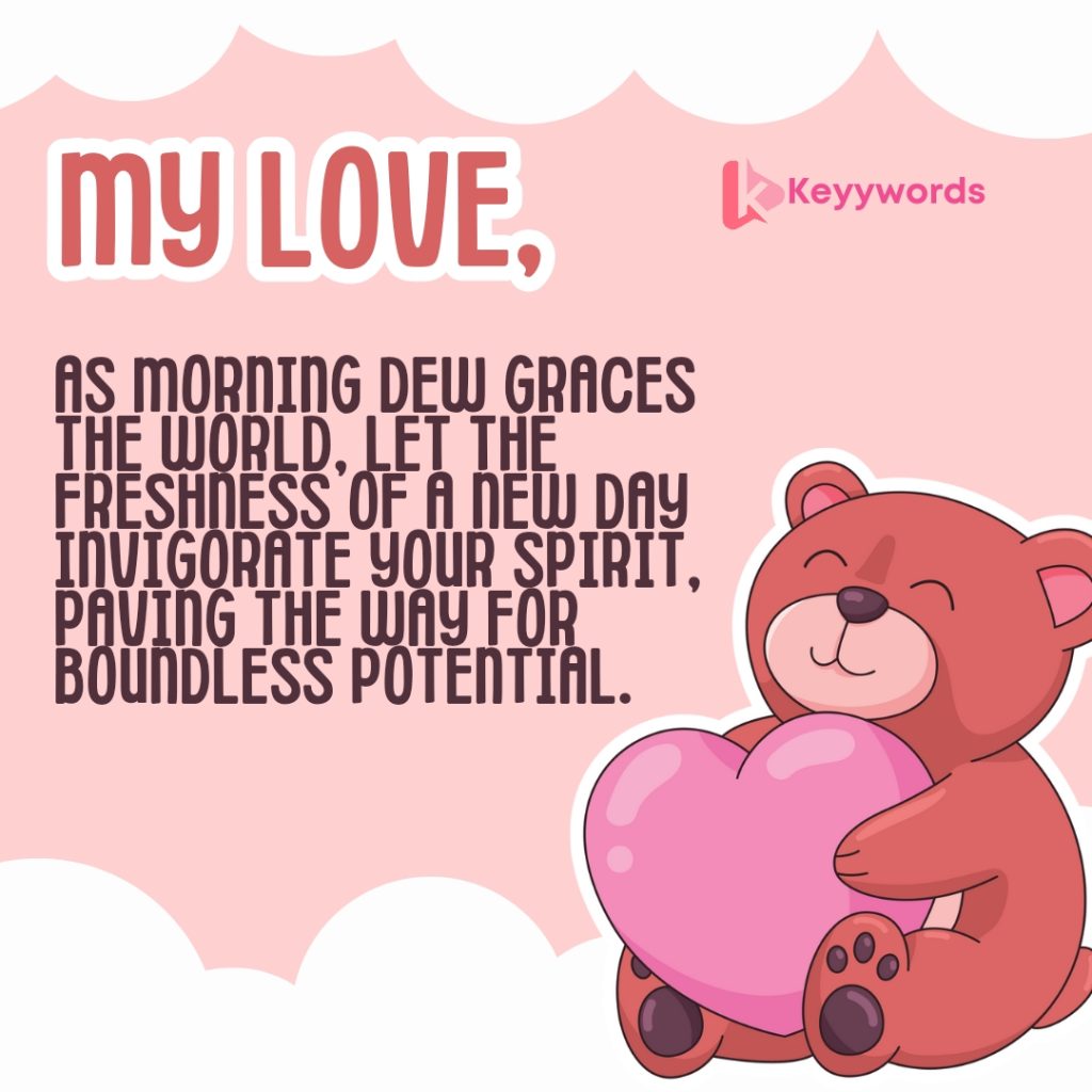 Motivational message for her in the morning