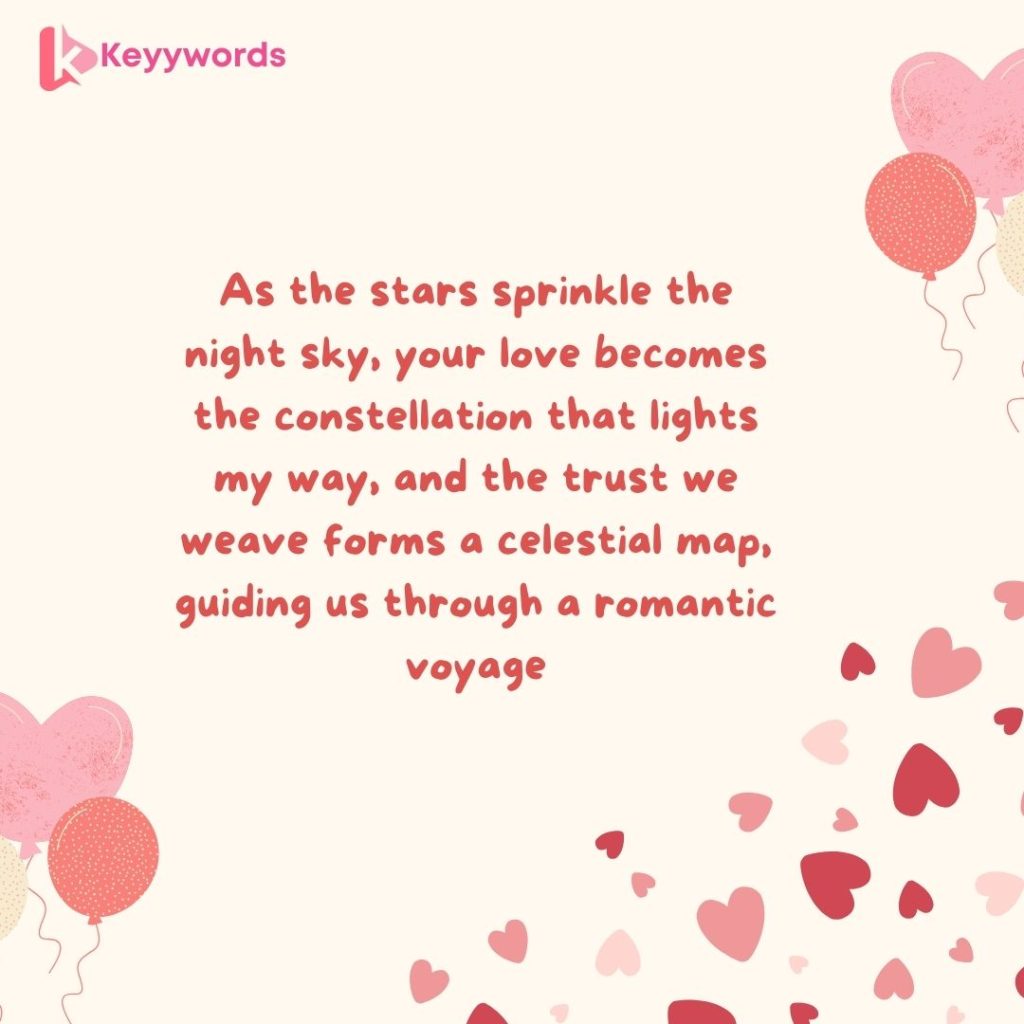 Romantic Love and Trust message to melt her heart