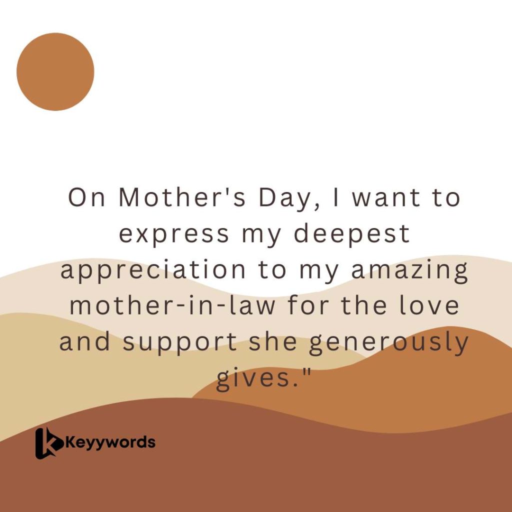 Sweet messages for mother-in-law on mother's day