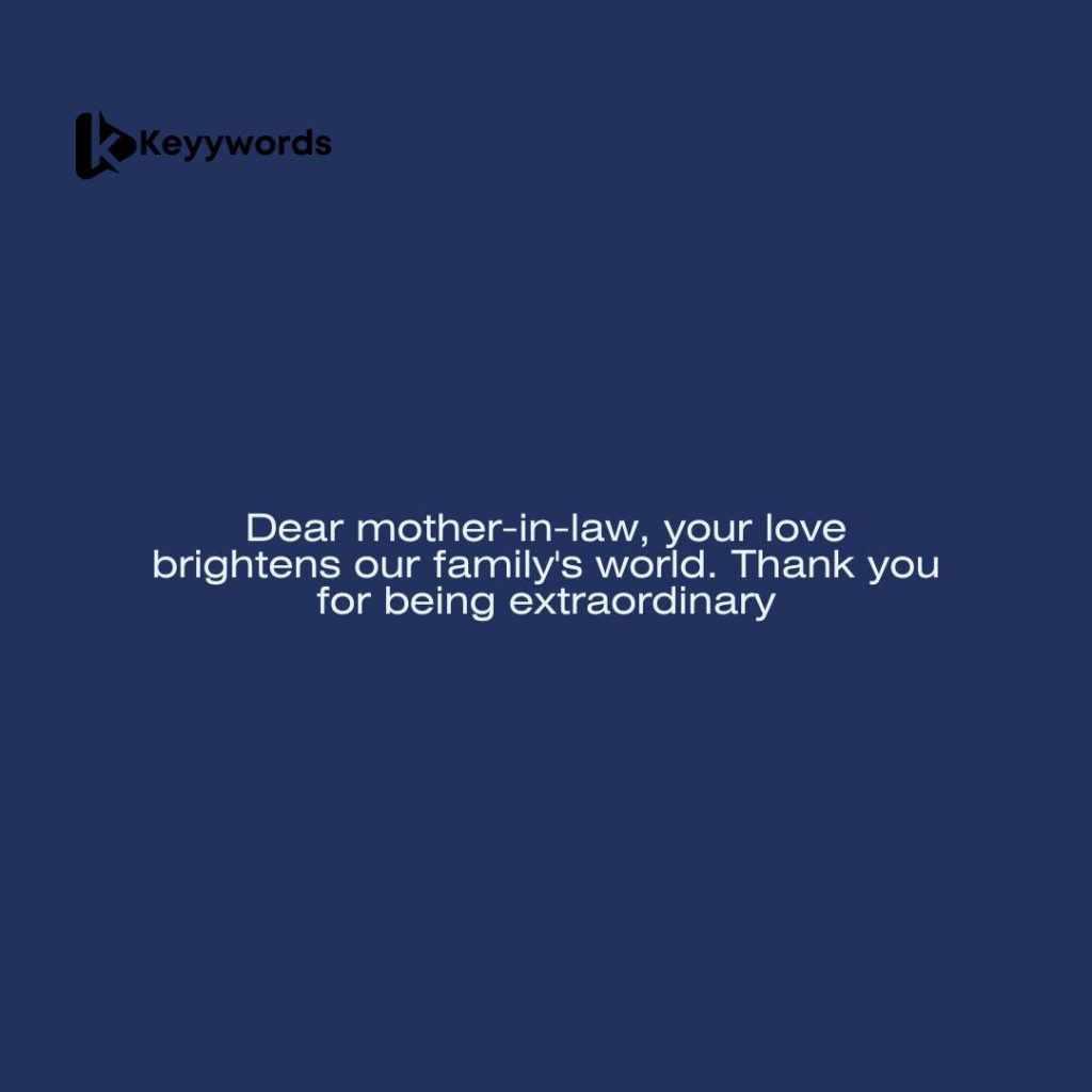 Sweet words for mother in law