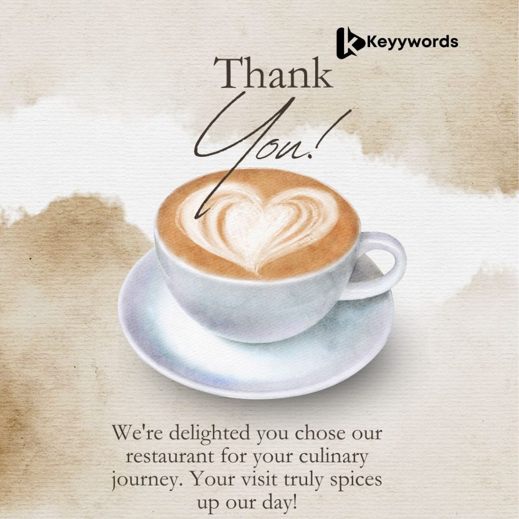 Thank you for visiting us message restaurant