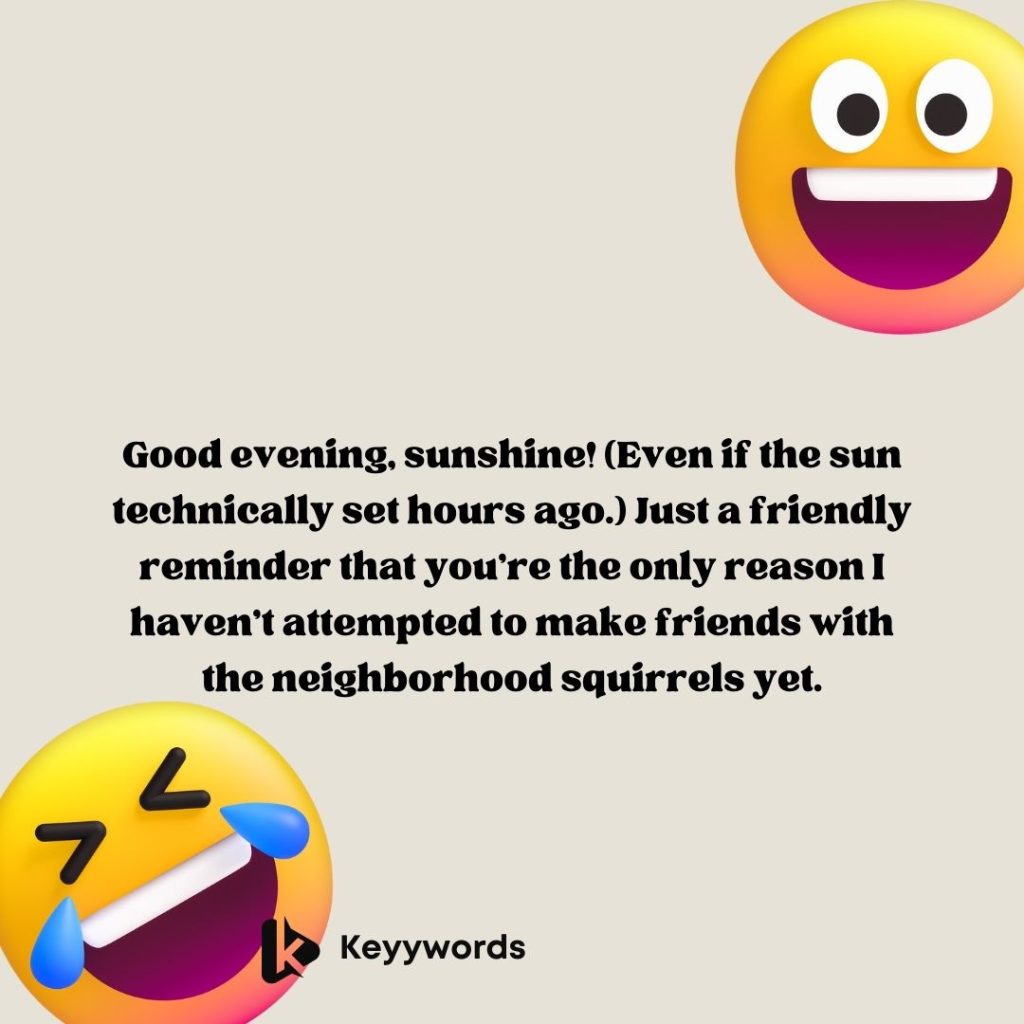 Funny Good Evening Message for a Special Person