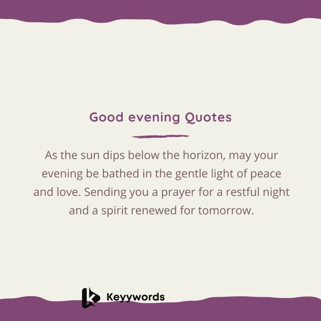 Good Evening Message with a Prayer for a Special Person