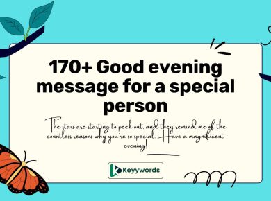 Good evening message for a special person
