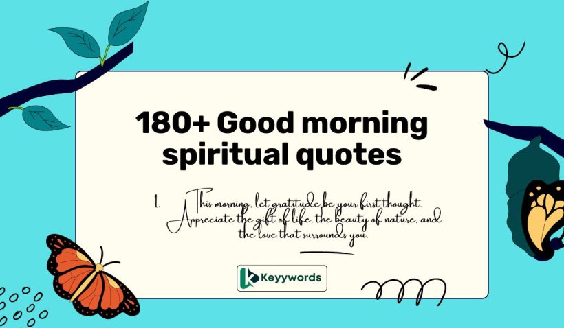 Good morning spiritual quotes
